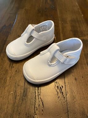 Champion White T-Strap Kids Dress Shoes
